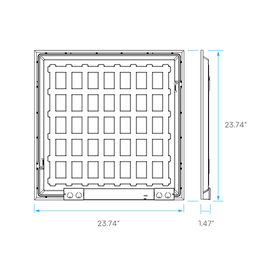 2X2 BACKLIT PANEL WATTAGE SELECTABLE 3CCT ANTIGLARE - Cheap-Us