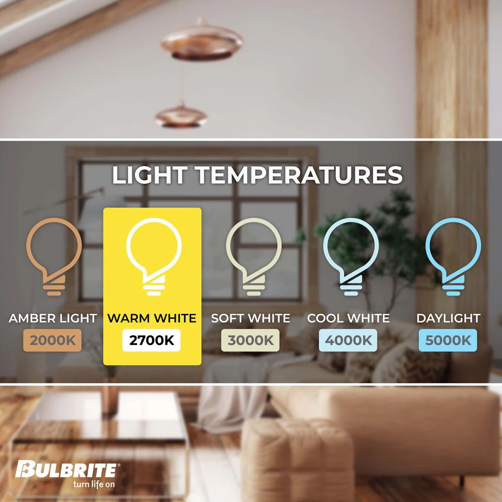 Bulbrite LED T9 Basic Filament Light Bulb, Dimmable E26 Medium Base, Clear Finish, 2700K 5 Watt, 8-Pack - Cheap-Us