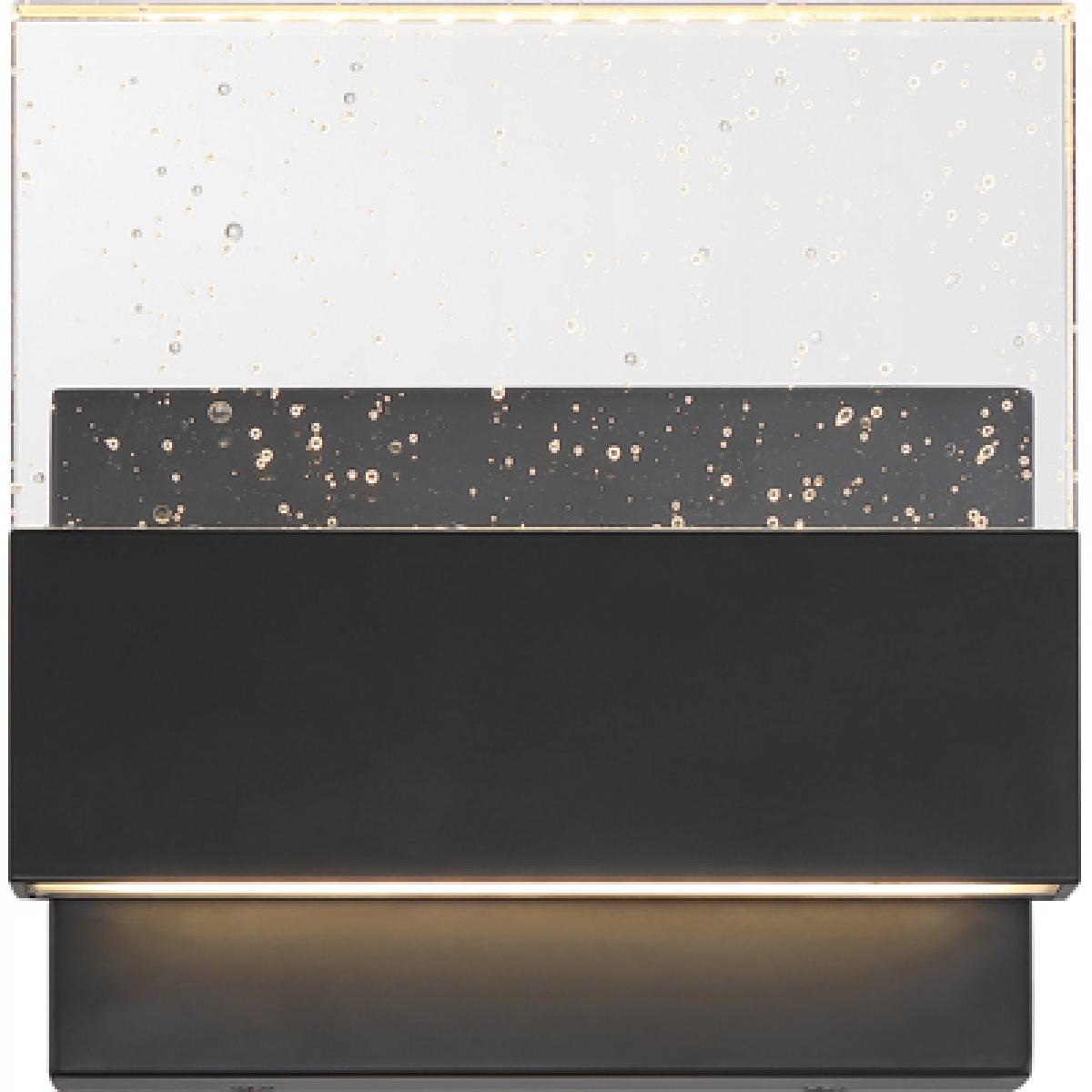 62-1512 ELLUSION LED MED WALL SCONCE Ellusion - LED Medium Wall Sconce - with Seeded Glass - Matte Black Finish - Cheap-Us