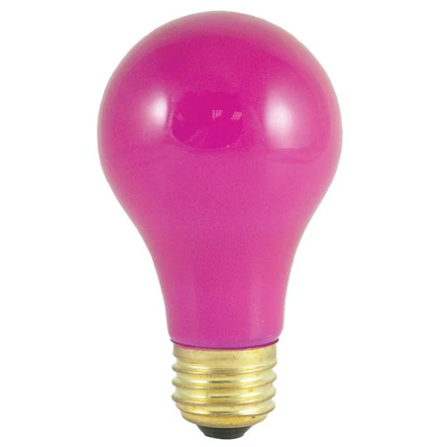 Bulbrite 40A/CP-12PK 40 Watt Incandescent A19 Party Bulb, Medium Base, Ceramic Pink, 12 Pack - Cheap-Us