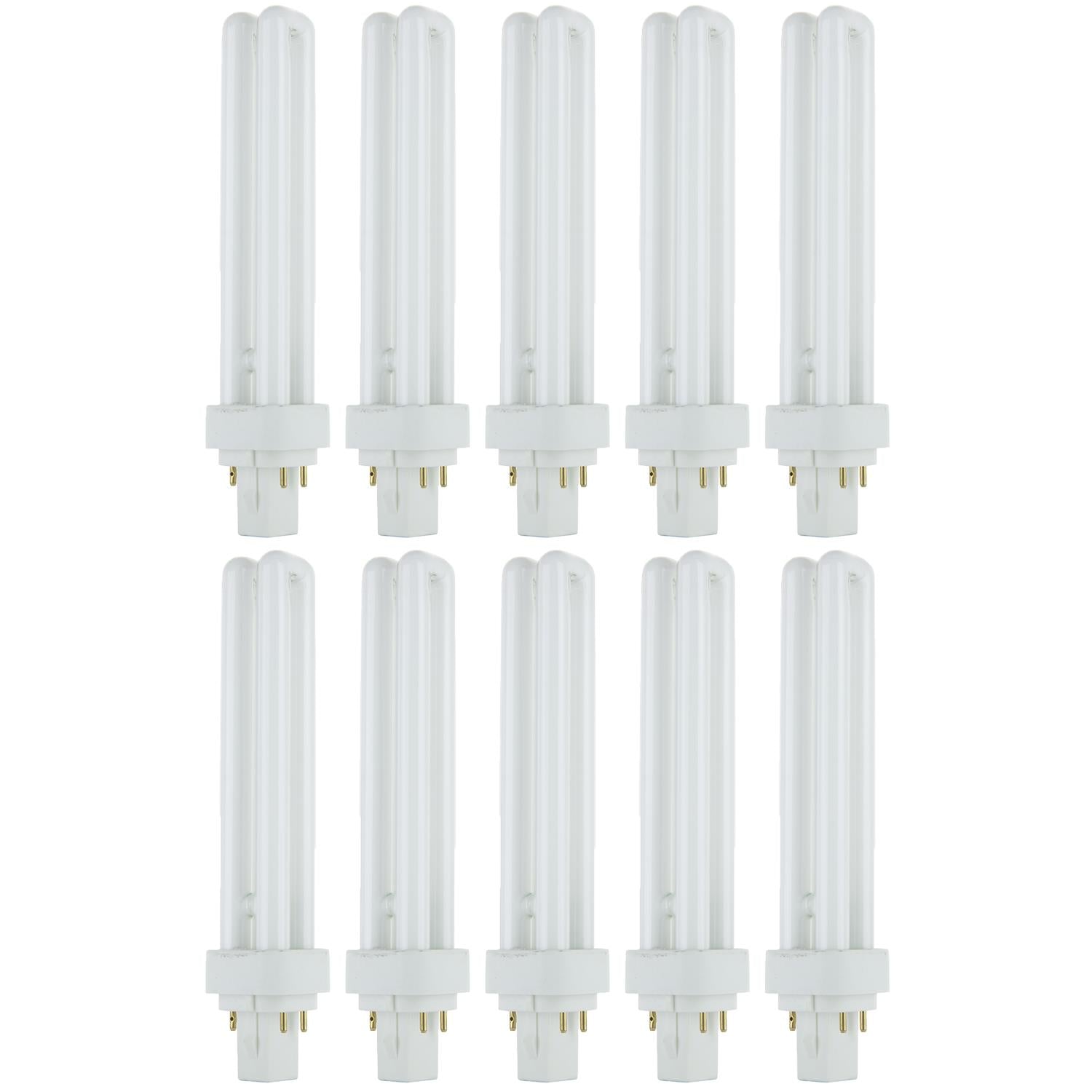 Sunlite 26 Watt PLD 2-Pin Double U-Shaped Twin Tube, G24D-3 Base, Soft White - Cheap-Us