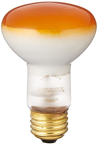 Bulbrite 50R20A 50 Watt Incandescent R20 Reflector, Medium Base, Dark Amber - Cheap-Us