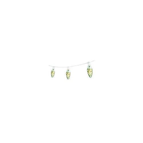 Bulbrite STRING15/E12/WHITE-B10MAR-KT White Outdoor String Light w/Amber Marble Finish Bulbs, 25-Feet, 15 Lights - Cheap-Us
