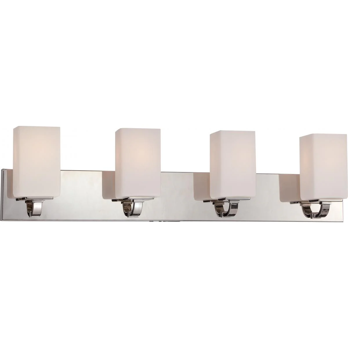 60-5184 VISTA - 4 LT VANITY FIXTURE Vista - 4 Light Vanity with Opal Frosted Glass - Polished Nickel Finish - Cheap-Us