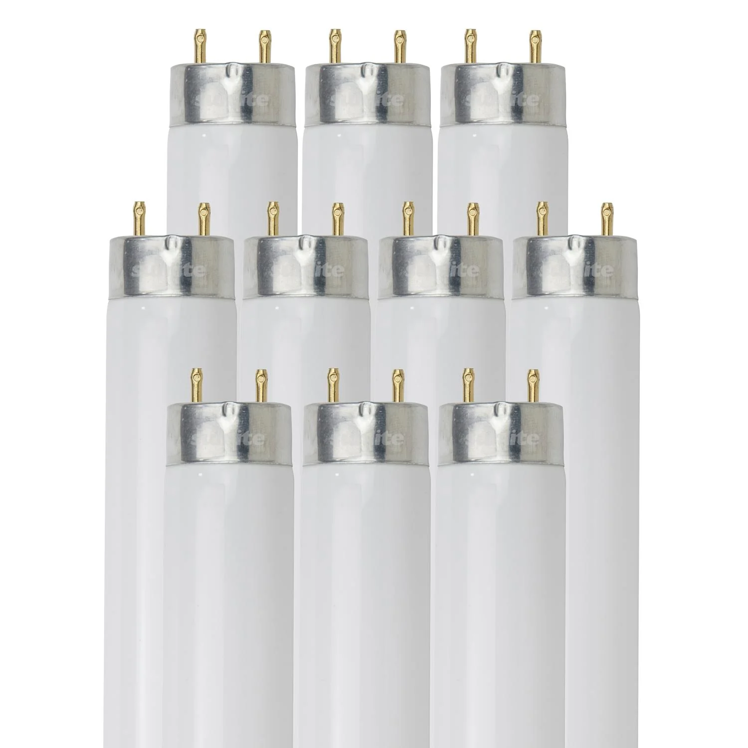 Sunlite F25T8/SP841/10PK 25 Watt T8 High Performance Straight Tube Medium Bi-Pin (G13) Base, 4100K Cool White, 10 Pack - Cheap-Us