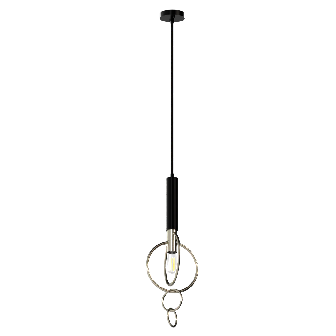 Trapezio One Light Modern Pendant with Interlocking Ring Design - Cheap-Us