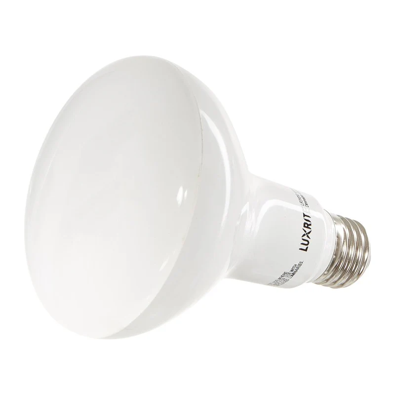 Luxrite LED BR30 Reflector Light Bulb, 9W, 650 Lumens, 3500K - Natural, 80 CRI, Frosted White Finish, Dimmable, Pack of 7 (LR31852) - Cheap-Us
