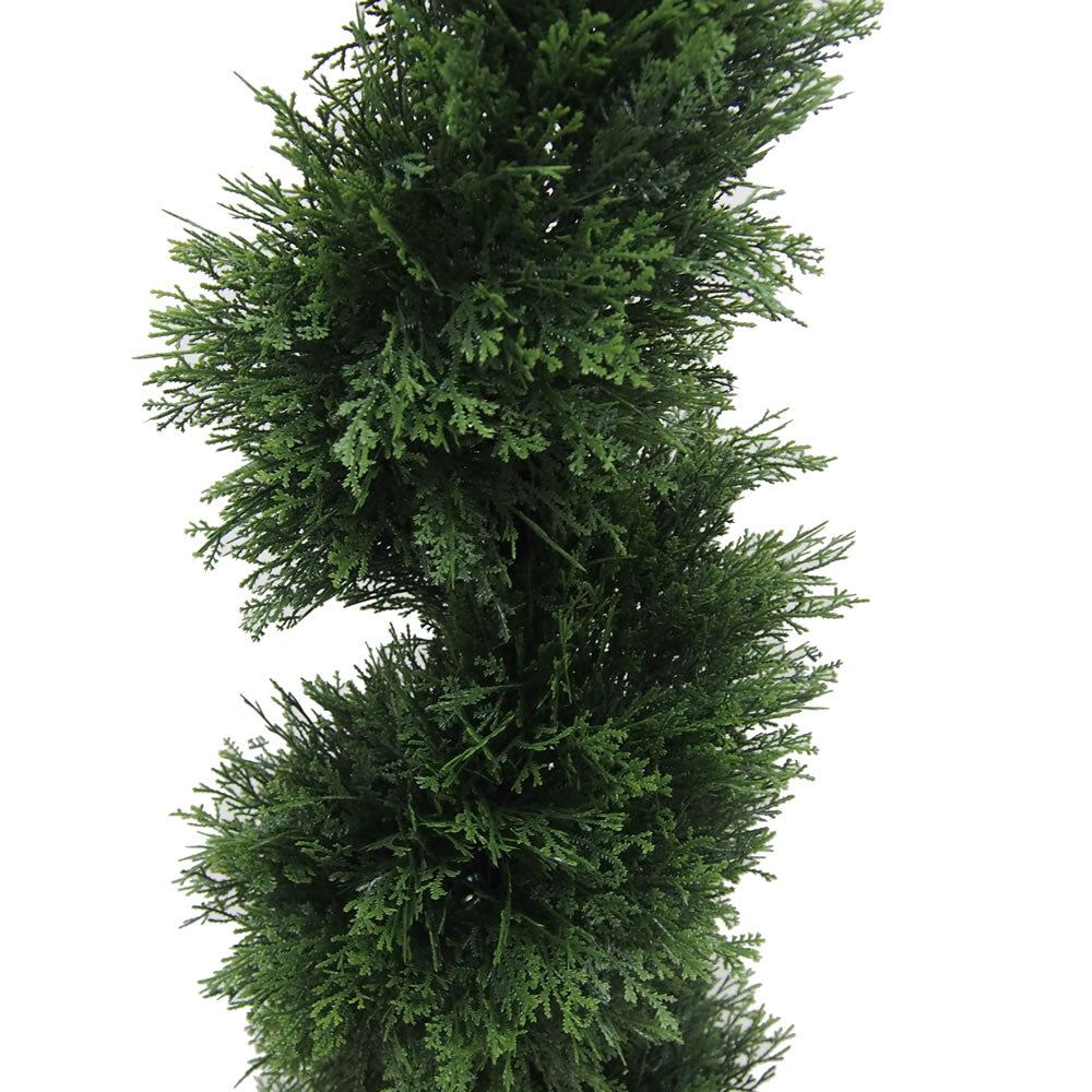 Vickerman 3' Artificial Potted Green Cedar Spiral Tree. - Cheap-Us