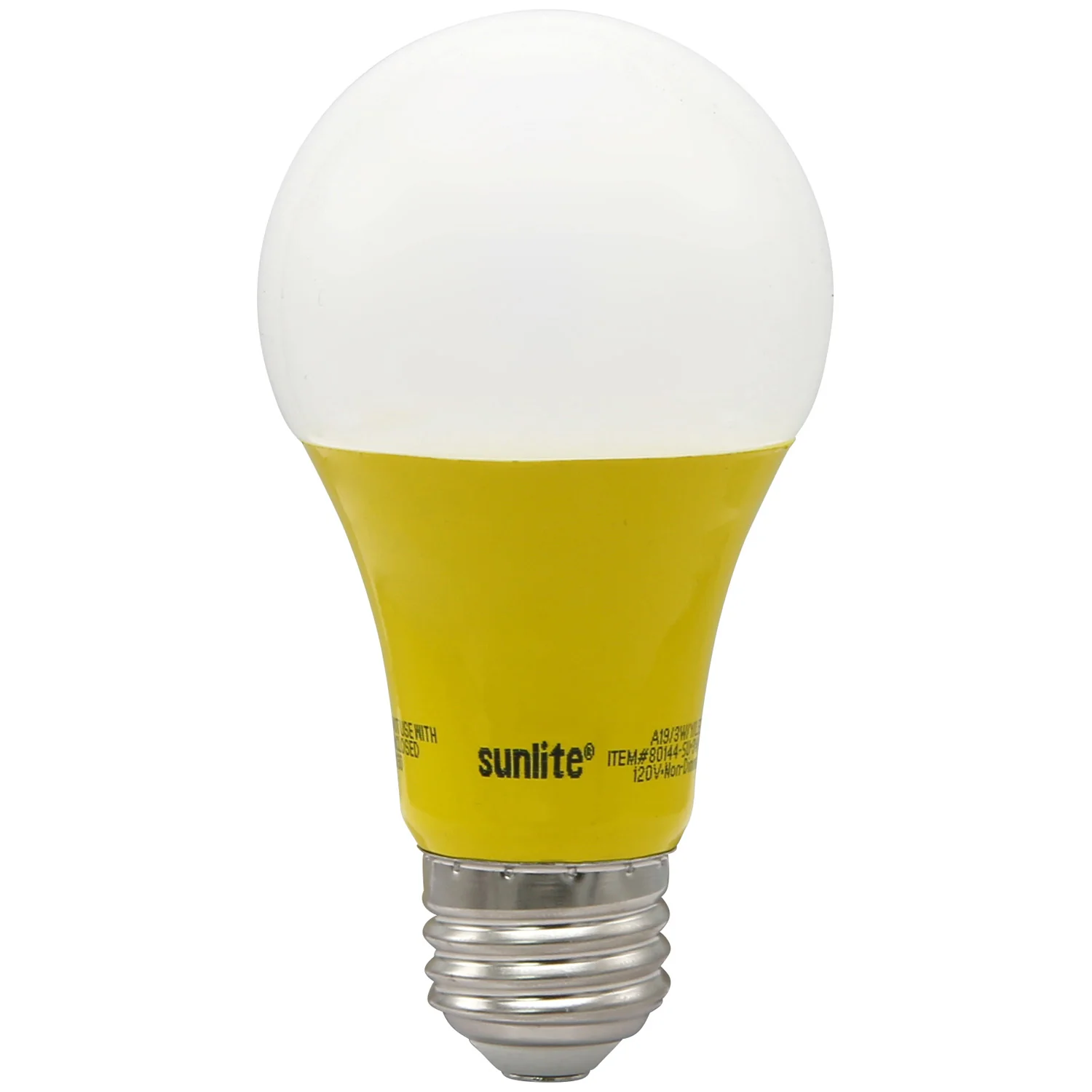 LED A Type Colored 3W Light Bulb Medium (E26) Base, Yellow - Cheap-Us