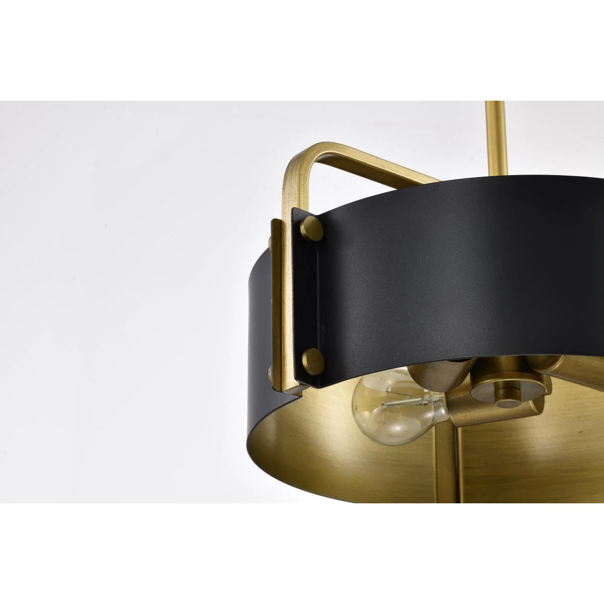 60-7842 ALTOS 3 LIGHT SMALL PENDANT Altos 3 Light Small Pendant; Matte Black and Natural Brass Finish - Cheap-Us