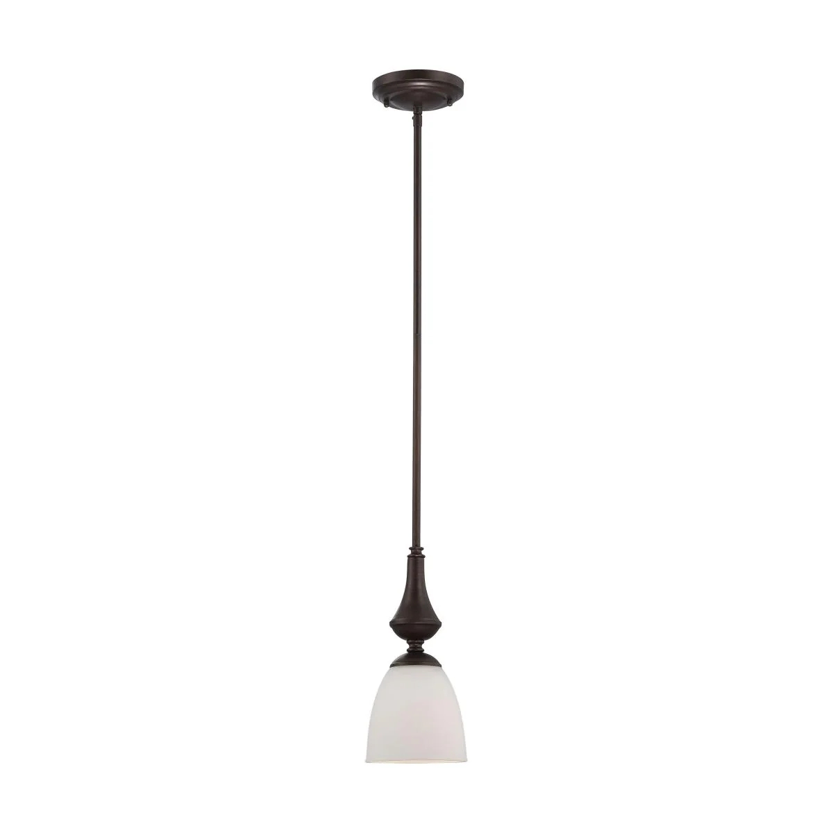 60-5137 PATTON 1 LIGHT MINI PENDANT Patton - 1 Light Mini Pendant with Frosted Glass - Prairie Bronze Finish - Cheap-Us