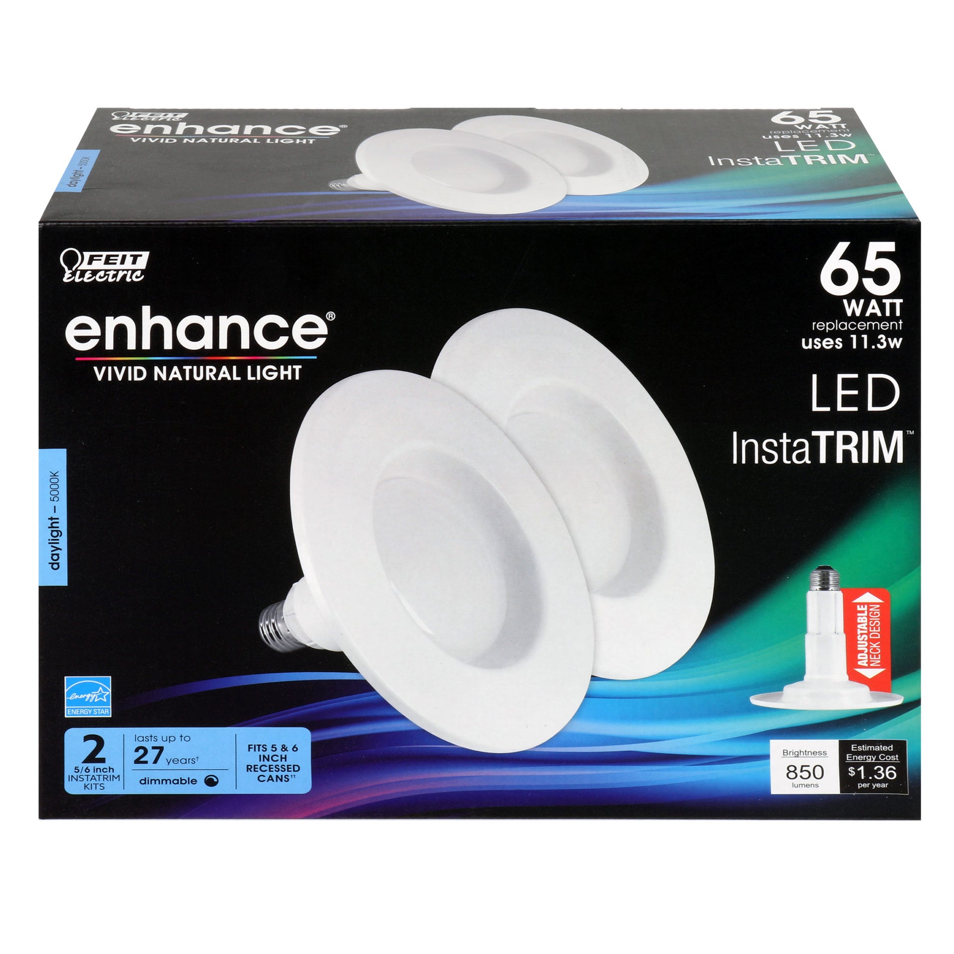 850 Lumen 5000K Adjustable 5 & 6 Inch Dimmable Recessed Downlight - Cheap-Us