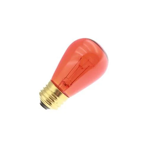 Bulbrite 11S14TA 11W Dimmable S14 String Light Replacement Bulb, Medium Base, Transparent Amber - Cheap-Us