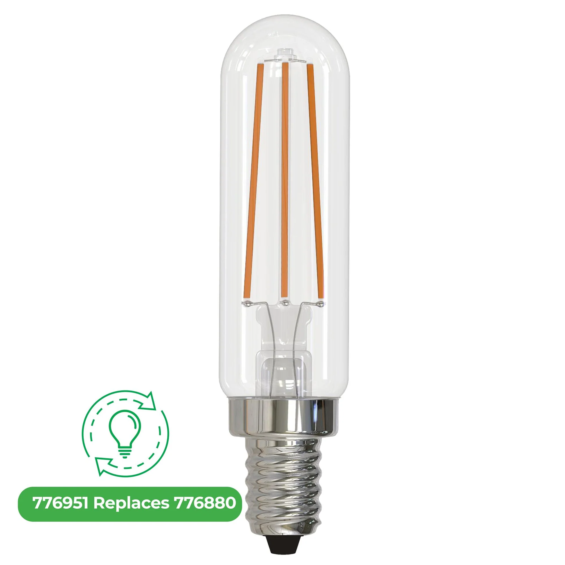 Bulbrite LED Filament 2.5 Watt Dimmable Tubular T6 Light Bulb with Clear finish and Candelabra (E12) Base - 2700K Warm White Light, 250 Lumens - Cheap-Us