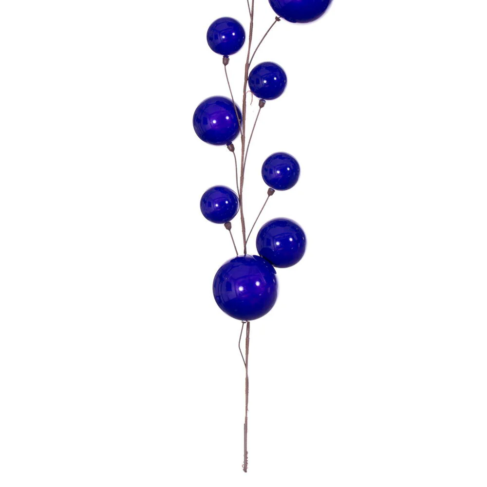 Vickerman 10' Purple Pearl Branch Ball Wire Garland. - Cheap-Us