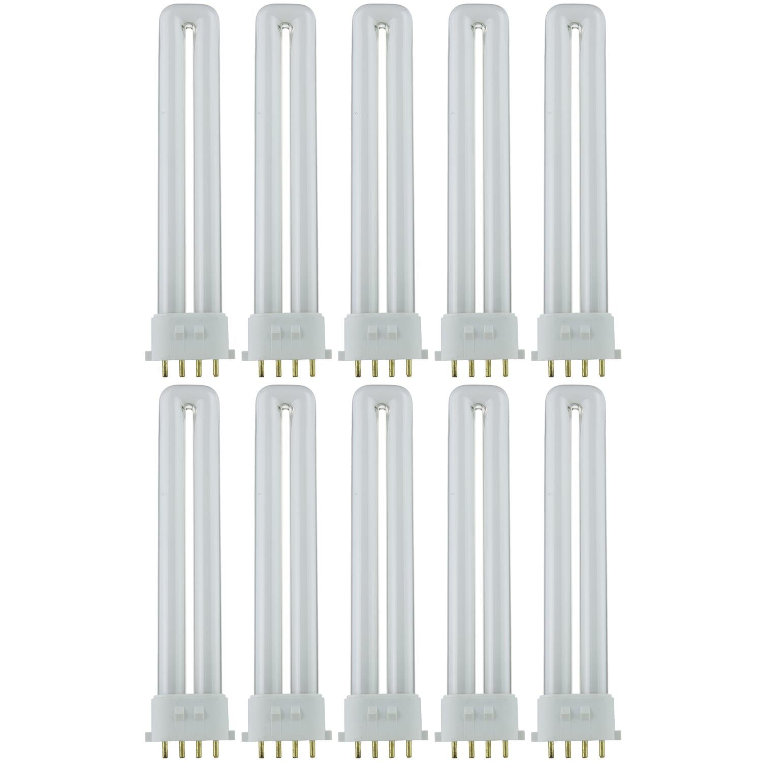 Sunlite 13 Watt PL 4-Pin Single U-Shaped Twin Tube, 2GX7 Base, Soft White - Cheap-Us