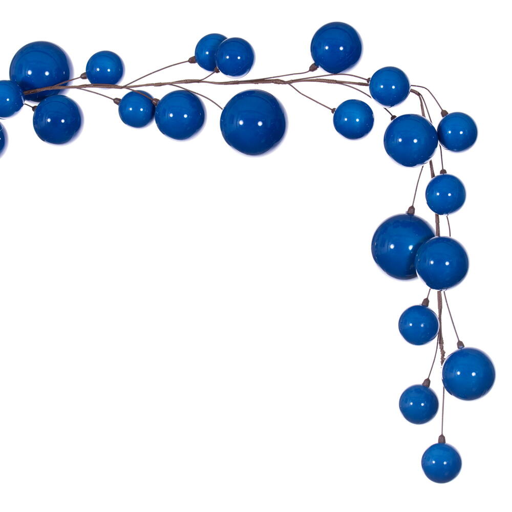 Vickerman 10' Blue Pearl Branch Ball Wire Garland. - Cheap-Us