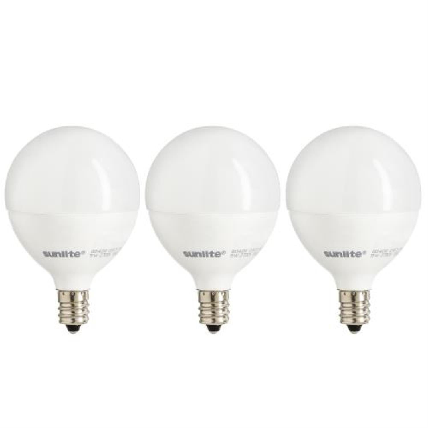Sunlite LED G16.5 Globe 5W (40W Equivalent) Light Bulb Candelabra (E12) Base, Warm White - Cheap-Us