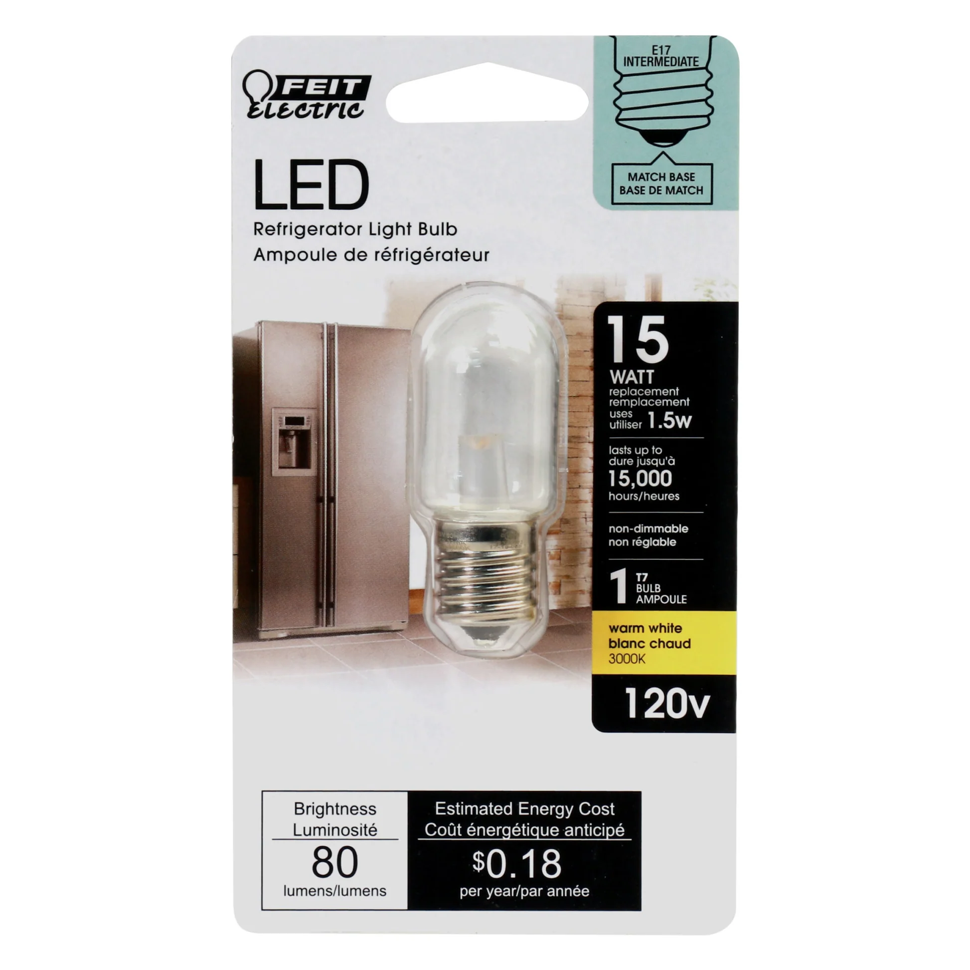 80 Lumen 3000K Non-Dimmable LED - Cheap-Us
