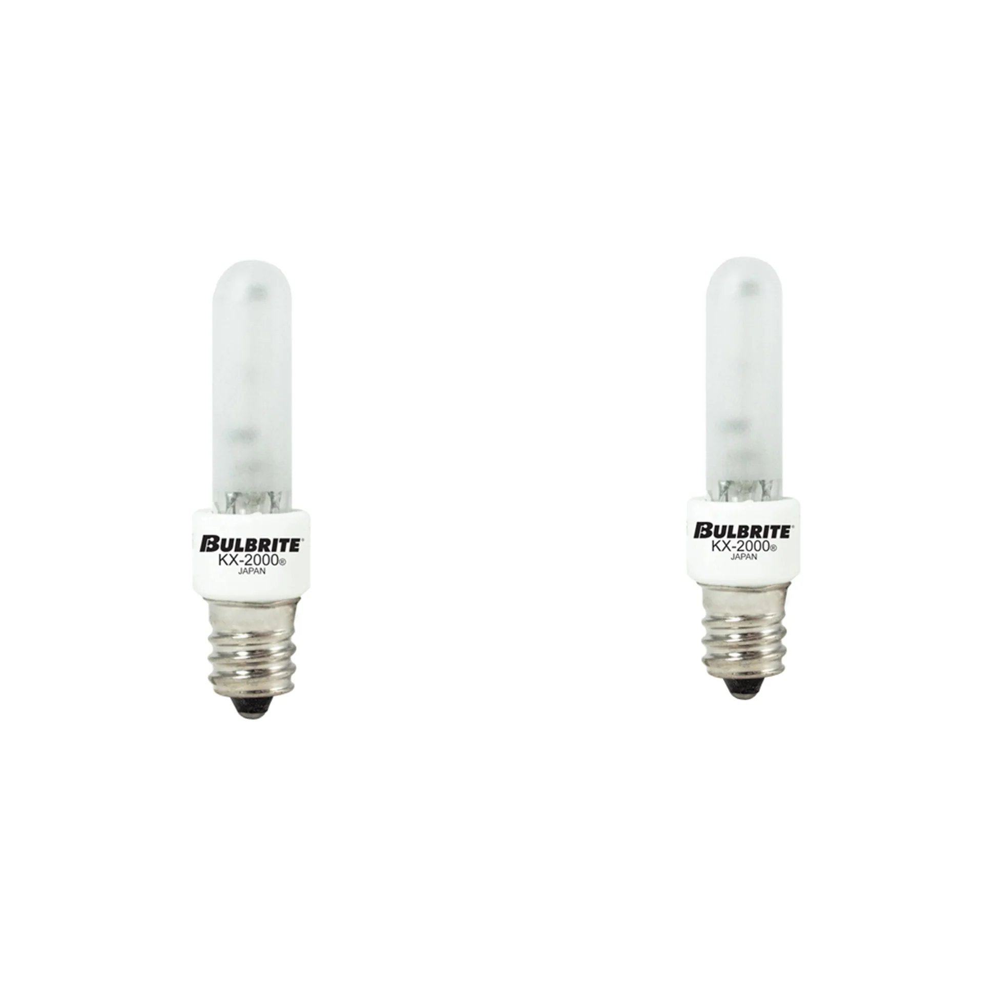 BULBRITE KRYPTON/XENON T3 MINI-CANDELABRA SCREW (E11) 20W DIMMABLE LIGHT BULB 2700K/WARM WHITE 2PK (473121) - Cheap-Us