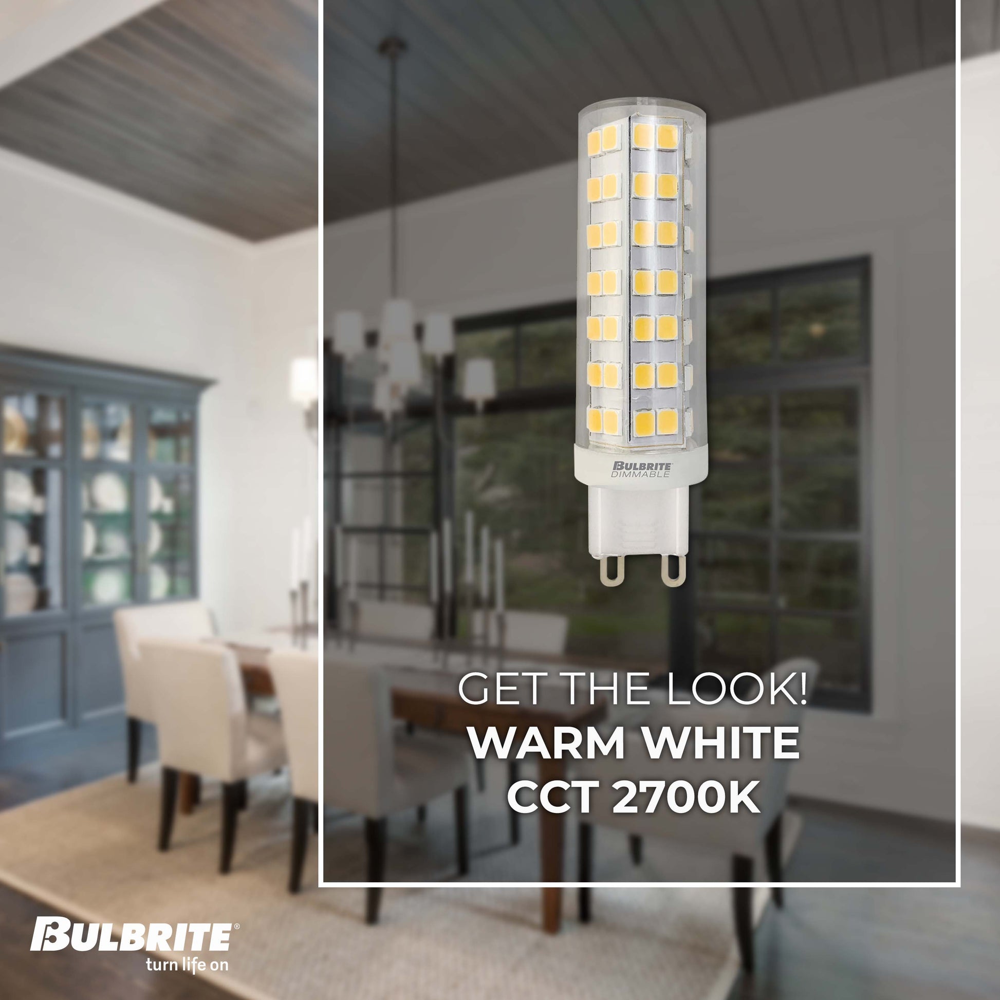 Bulbrite Pack of (2) 6.5 Watt 120V Dimmable Clear T6 LED Mini Light Bulbs with Bi-Pin (G9) Base, 2700K Warm White Light, 700 Lumens - Cheap-Us