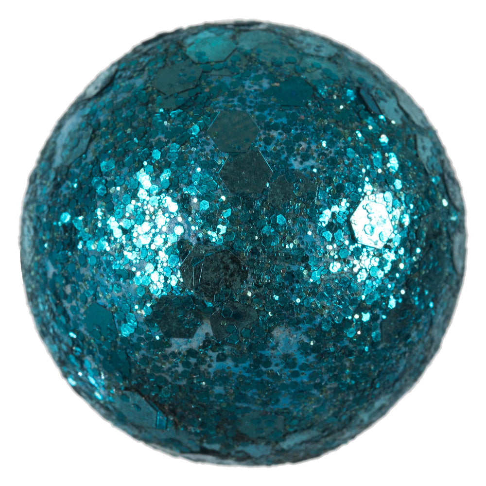Vickerman 20MM/25MM/30MM Turquoise Glitter Polystyrene Ball Christmas Ornament 72 per Bag - Cheap-Us