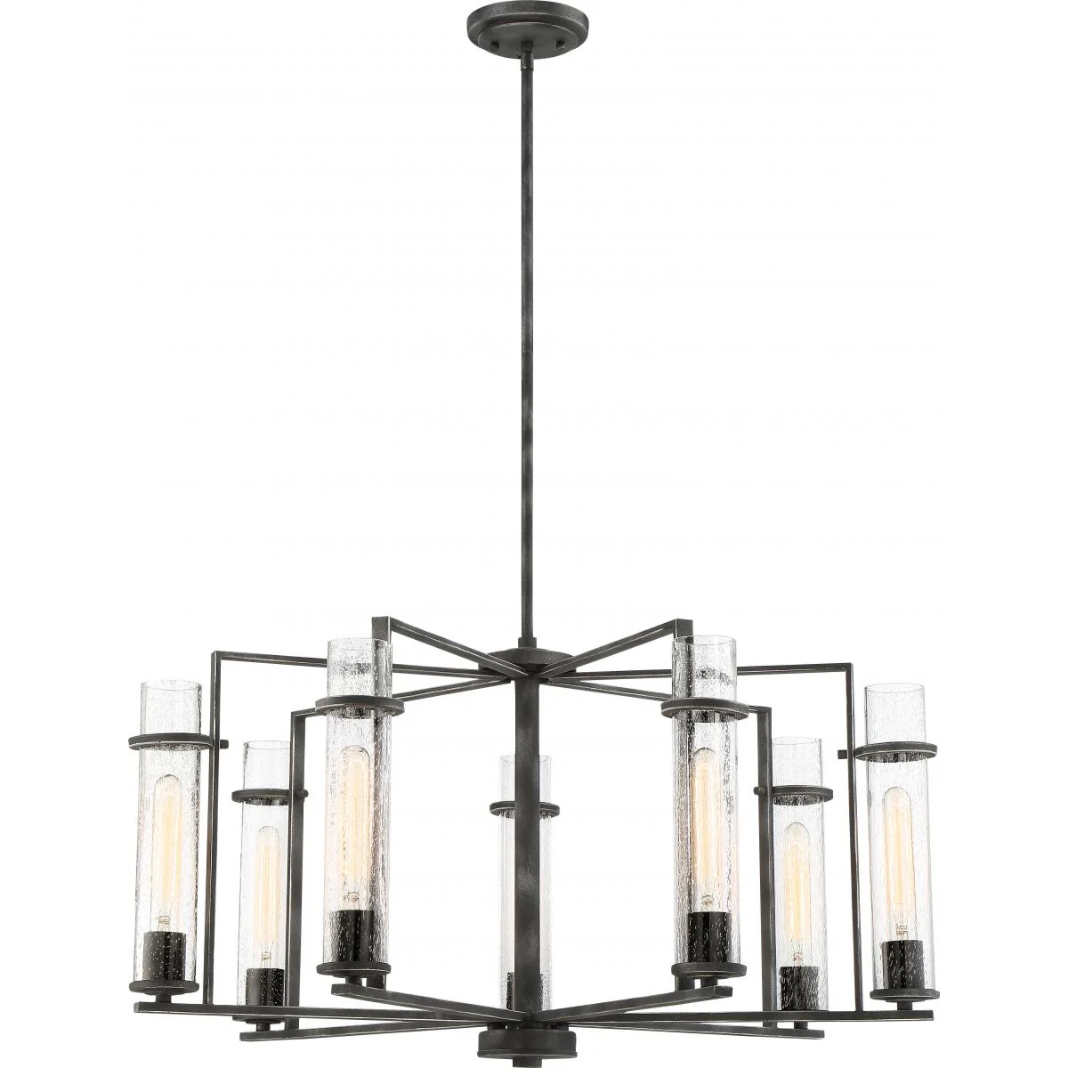 Donzi; 7 Light; Chandelier Fixture; Iron Black Finish - Cheap-Us
