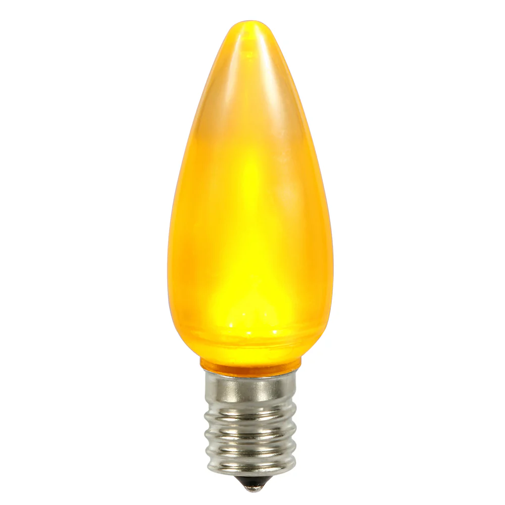 Vickerman C9 Ceramic LED Yellow Twinkle Bulb  Nickel Base 120V .6 Watts 25 Bulbs per Pack - Cheap-Us
