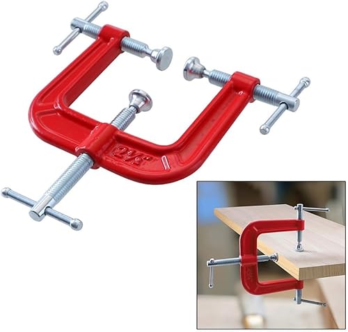 3-Wege-Kantenklemme, verstellbare Drei-Wege-G-Klemme, 6,4 cm Holzbearbeitungsvorrichtungen, G-Typ, robuste Holzbearbeitungsvorrichtung, Flachbrett-Schreinerei - Cheap-Us
