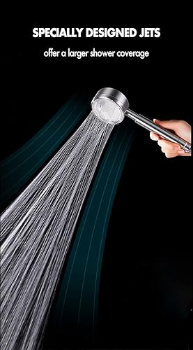 Olliwon Duschkopf Hochdruck aus Edelstahl 304 Handbrause Dusche Badezimmer Wassersparend Einfache Installation - Cheap-Us