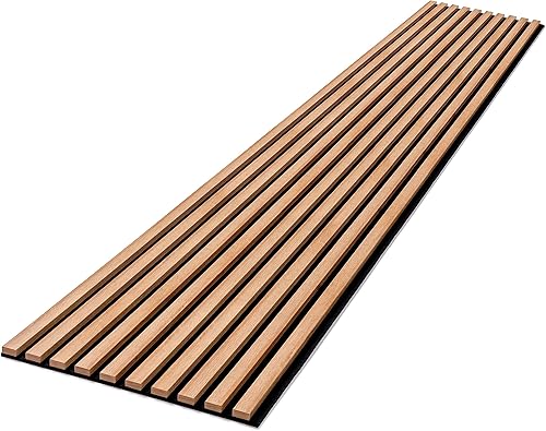 Wohnartig | Wandverkleidung | Lamellenverkleidung | Akustikpaneel | Wandpaneele auf filz | Akustikfilz | Lamellenwand | Lamellen dekor | Schwarz | 270cm Hoch | 45cm Breit | - Cheap-Us