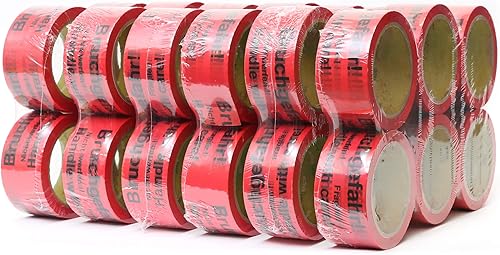 TK THERMALKING Klebeband - Packband - Paketband mit Hinweis auf Tape (Bruchgefahr - Achtung nicht werfen - Vorsicht zerbrechlich Glas - handle with care – Fragile) (1) - Cheap-Us