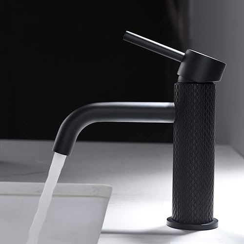 TIMACO Mischbatterie Bad Wasserhahn Badarmatur Waschtischarmatur Waschbeckenarmatur Waschbecken Badezimmer,Schwarz und Gold - Cheap-Us