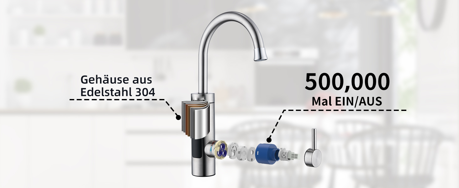 wasserhahn mit durchlauferhitzer