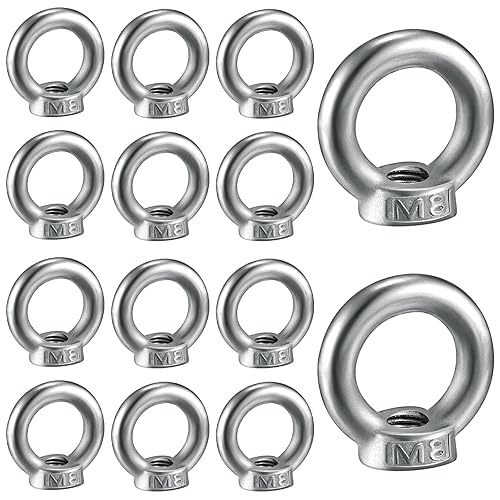 14 Stück Ringmutter M8, 304 Augenmutter M8 Edelstahl Ringösen M8, M8 Gewinde ösenschraube Zubehör Augenmutter für Befestigen Sie hängende Ornamente, Blumentöpfe, Schaukelständer Usw - Cheap-Us