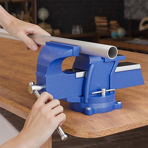 Wiltec Schraubstock Heavy Duty 125 mm Klemmbacke, Spannwerkzeug mit Amboss für schwere Beanspruchung für Werkbank - Cheap-Us