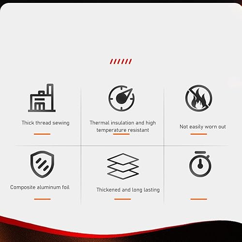 Hitzebeständige, 1 Paar Feuerfeste Schweißhandschuhe aus Rindsleder für das Backen in Gießereien - Cheap-Us