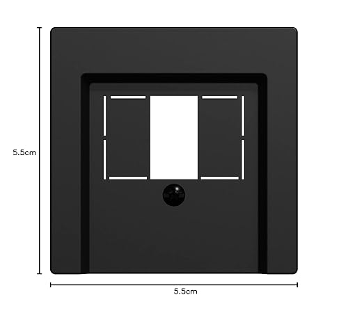 Schneider Electric Merten MEG4250-0403 Zentralplatte für TAE/Audio/USB, Aus Recyceltem Material, Schwarz Matt, System M - Cheap-Us