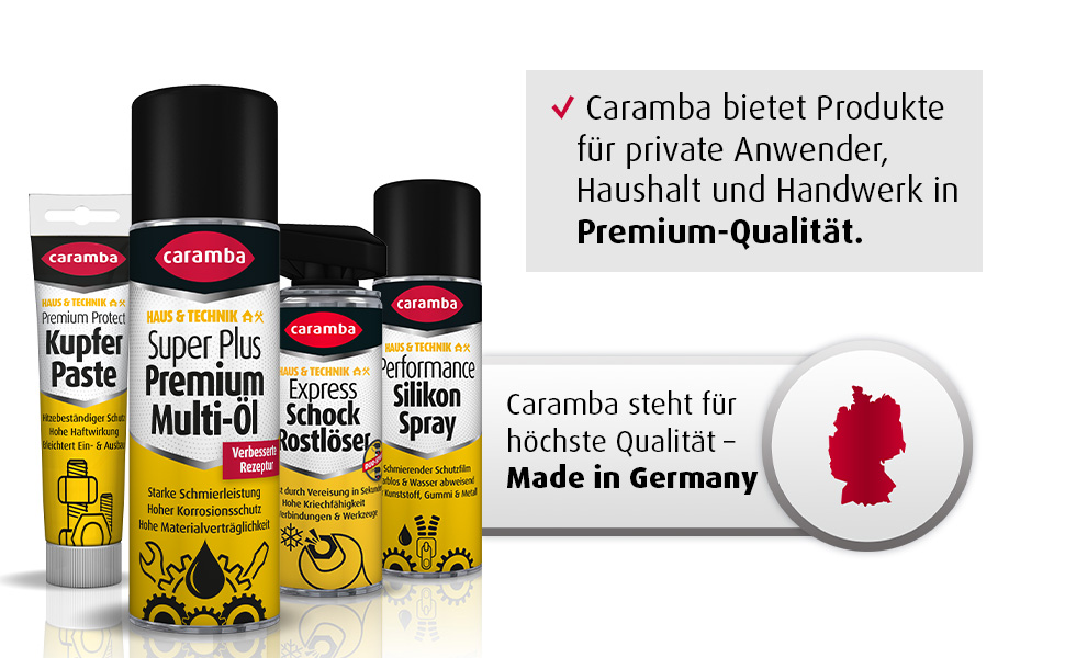 Caramba bietet Produkte für private Anwender, Haushalt und Handwerk.