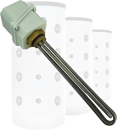 VanFlake Heizstab, Heizstab Warmwasserspeicher, Heizstab 1 1/2 Zoll, Heizpatrone Pufferspeicher 9kw, Heizstab Pufferspeicher, Heizelement 400V für Edelstahl und Emaillierte Wasserspeicher (9 kW) - Cheap-Us