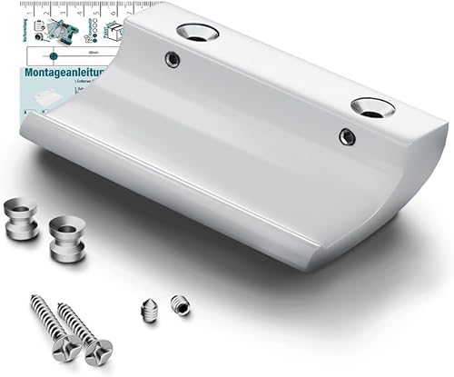 VOOXA Balkontürgriff aus Aluminium für Außen 82x49mm, hochwertiger Griff für Balkontür oder Terrassentür (Anthrazitgrau RAL7016) - Cheap-Us