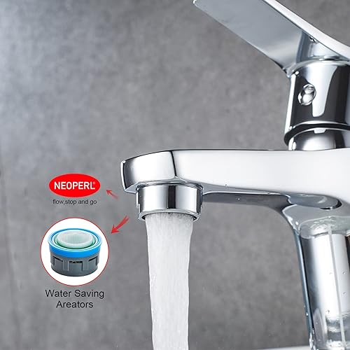 Ibergrif Wasserhahn Bad Einhebelmischer Chrom - Waschtischarmatur mit Wassersparfunktion, Anti-Fingerabdruck, Leichte Installation & Kalt/Warmanschluss, Modell M11057 - Cheap-Us