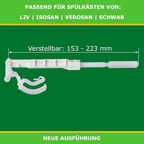 LIV Ersatzteilset: Drückerstange, Trennstange und Winkelhebel für Isosan Nr. 1 + Nr. 2, Verosan und Schwab Spülkasten - Cheap-Us