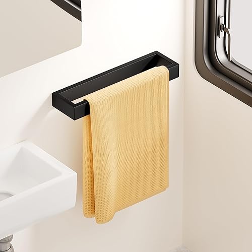 KES Handtuchhalter Schwarz Matt Handtuchring Bad Badetuchhalter Edelstahl SUS304 Handtuch Halter Handtuchstange Geschirrtuchhalter Wandmontage, A23080-BK - Cheap-Us