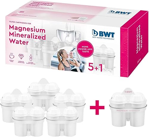 BWT Magnesium Mineralized Water Wasserfilterkartuschen, Kunststoff, Weiß, 6 Stück (1er Pack), 6 - Cheap-Us