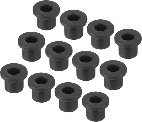 QUARKZMAN 20 Stück Gummitüllen, 10mm Dia x 6mm ID x 11mm H Kabeltüllen T-förmige Gummimuffe Rund Durchgangstülle für Kabeldurchführung Kabeltüllen Kabeln Elektrischer Leiter, Schwarz - Cheap-Us