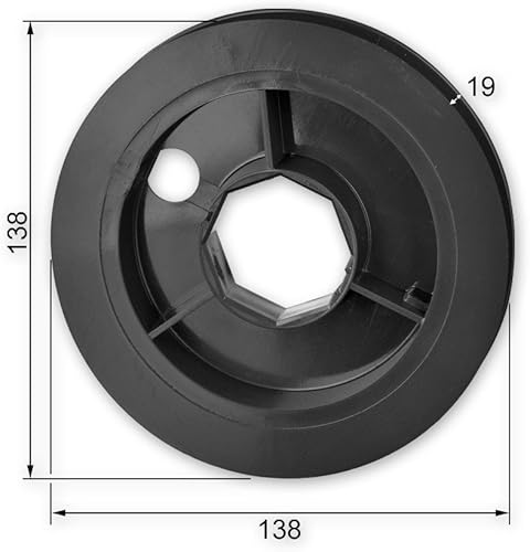 Mini Gurtscheibe, Ø 138 mm für Achtkant-Welle SW 40 - bis 15 mm Gurtbreite, Gurtaufnahme 5,0 m, von EVEROXX® - Cheap-Us