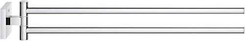 GROHE Start Cube - Handtuchhalter (2-armig schwenkbar, verdeckte Befestigung, verschraubbar), supersteel, 40976DC0 - Cheap-Us