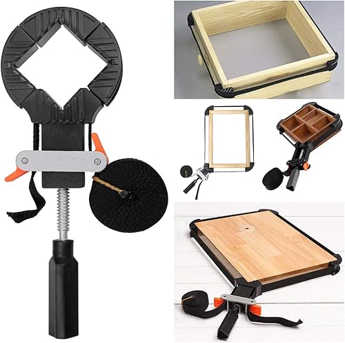 CODIRATO Rahmenspanner Bandspanner mit 4 Backen, Aluminium Winkelspanner mit 4m Nylongurt Eckenspanner Ecke Klemme Bandzwinge für Bilderrahmen, Schublade - Cheap-Us