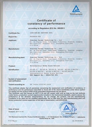 HEIMAN Mini Brandmelder Rauchmelder | TÜV und DIN EN 14604 geprüfter Rauchwarnmelder mit 10 Jahren Batterielaufzeit, Feuermelder mit fotoelektrischem Sensor - Cheap-Us